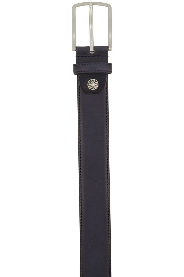 Lindenmann riem donkerblauw leer