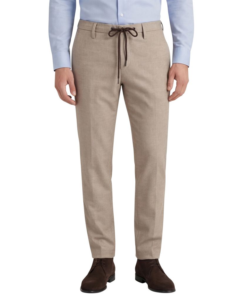 Alberto katoenen elastische band broek beige