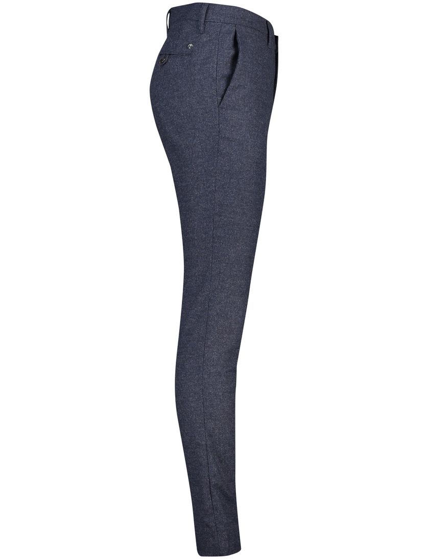 Alberto gemêleerd chino blauw wol