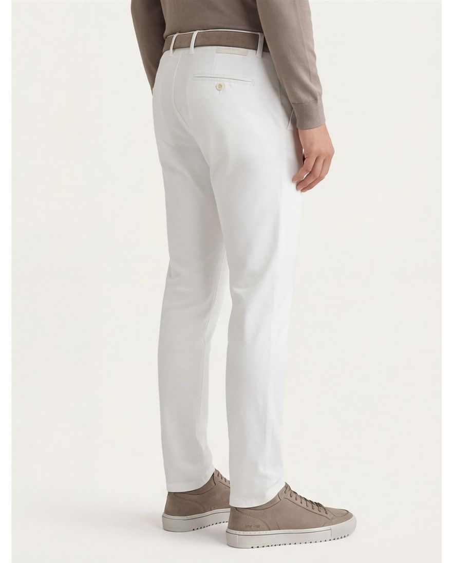 Alberto broek rob slim fit chino wit