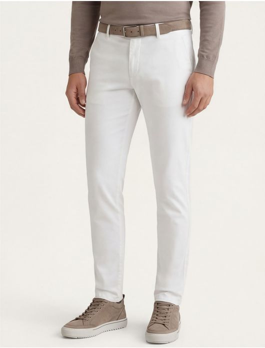 Alberto broek wit rob slim fit chino