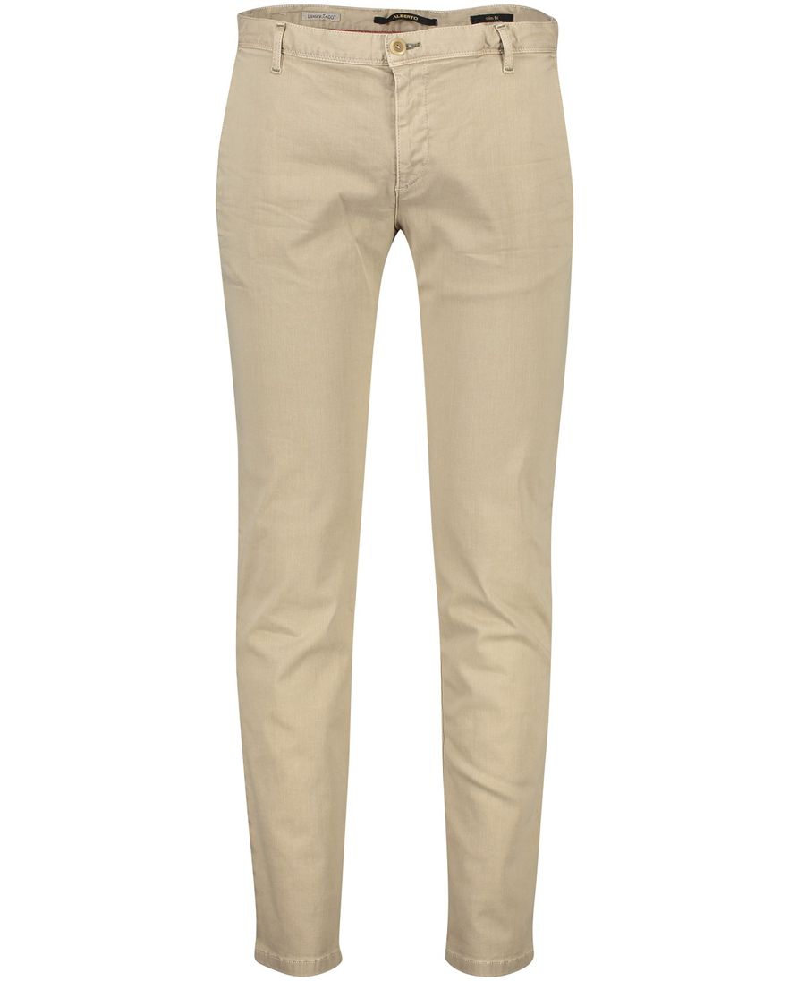 Alberto broek beige rob slim fit chino
