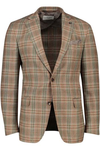 Carl Gross Carl Gross colbert wol normale fit bruin geruit