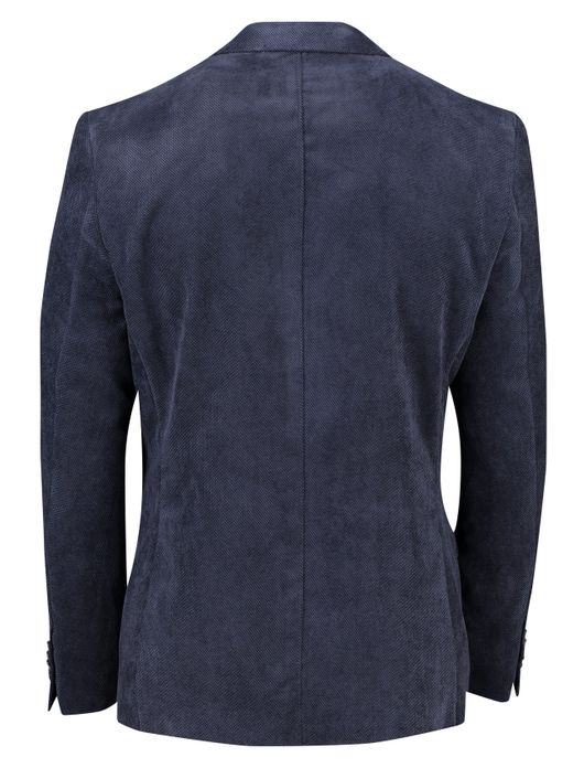 colbert Portofino normale fit donkerblauw effen