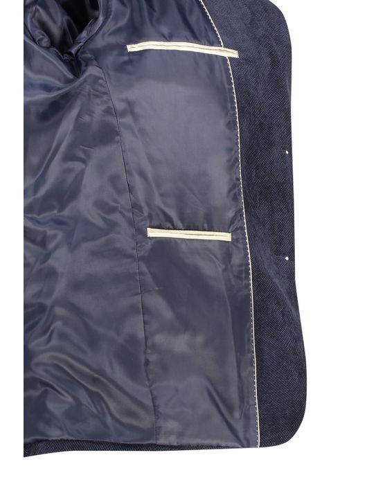 colbert Portofino normale fit donkerblauw effen