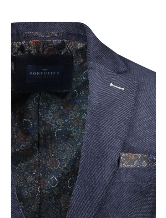 colbert Portofino normale fit donkerblauw effen