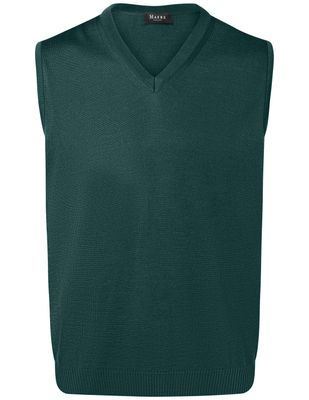 Maerz Slipover Maerz v-hals groen effen wol