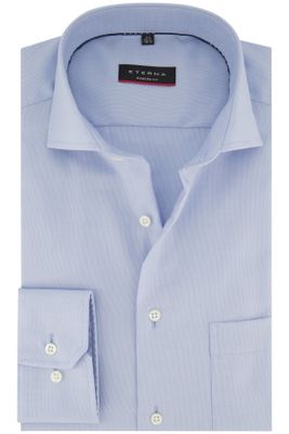Eterna Eterna business overhemd Modern Fit lichtblauw geprint katoen normale fit