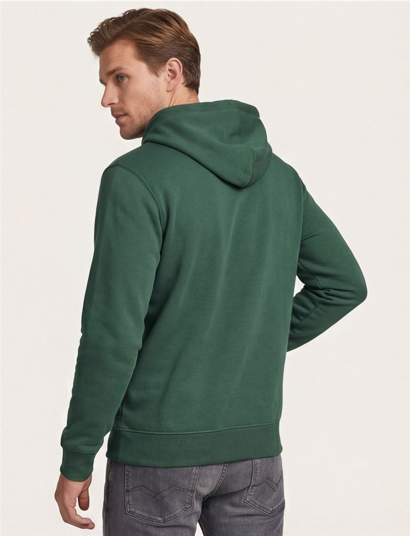 Plus Size Jack & Jones sweater groen effen katoen met opdruk
