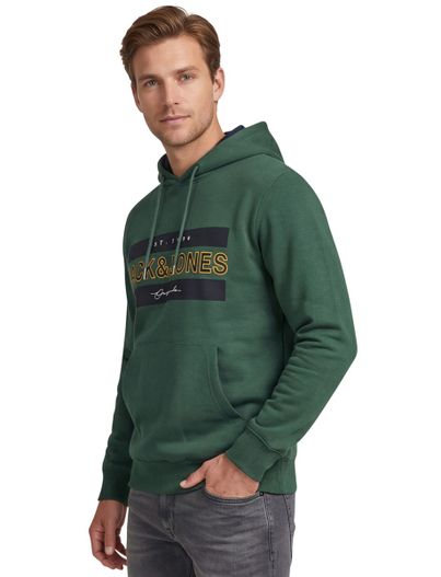 Jack & Jones Jack & Jones Plus Size hoodie groen met print katoen