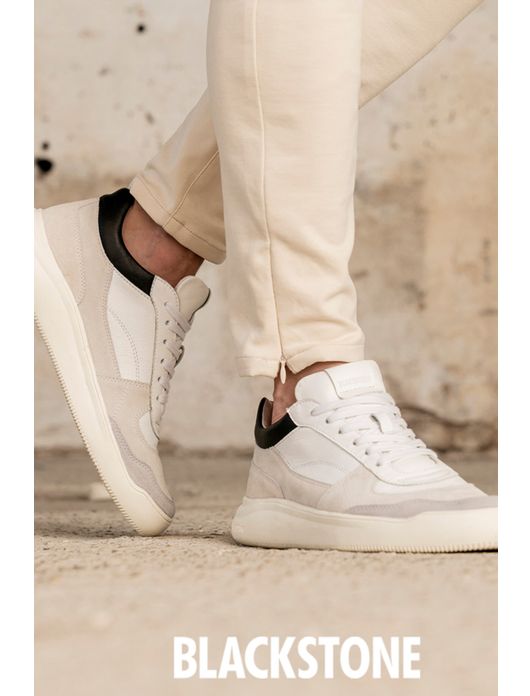 sneakers Blackstone effen leer beige