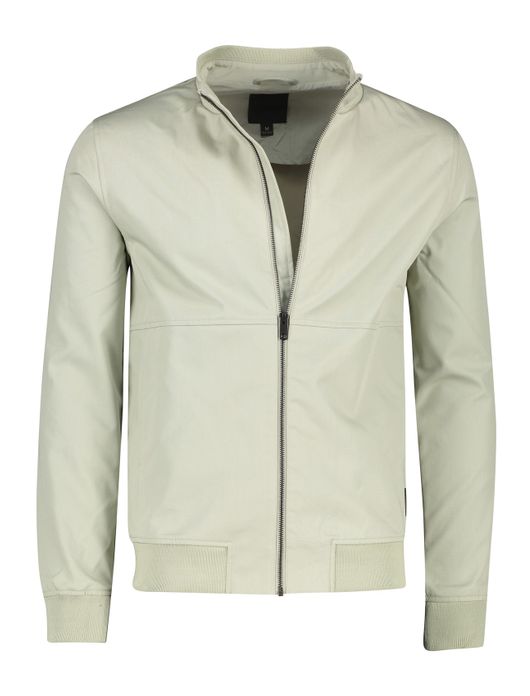 tussenjas Elvine groen normale fit katoen effen rits