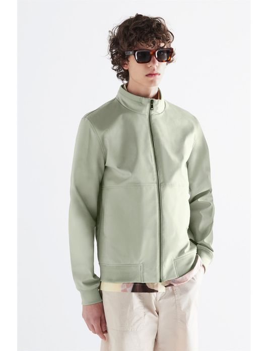 tussenjas Elvine groen normale fit katoen effen rits