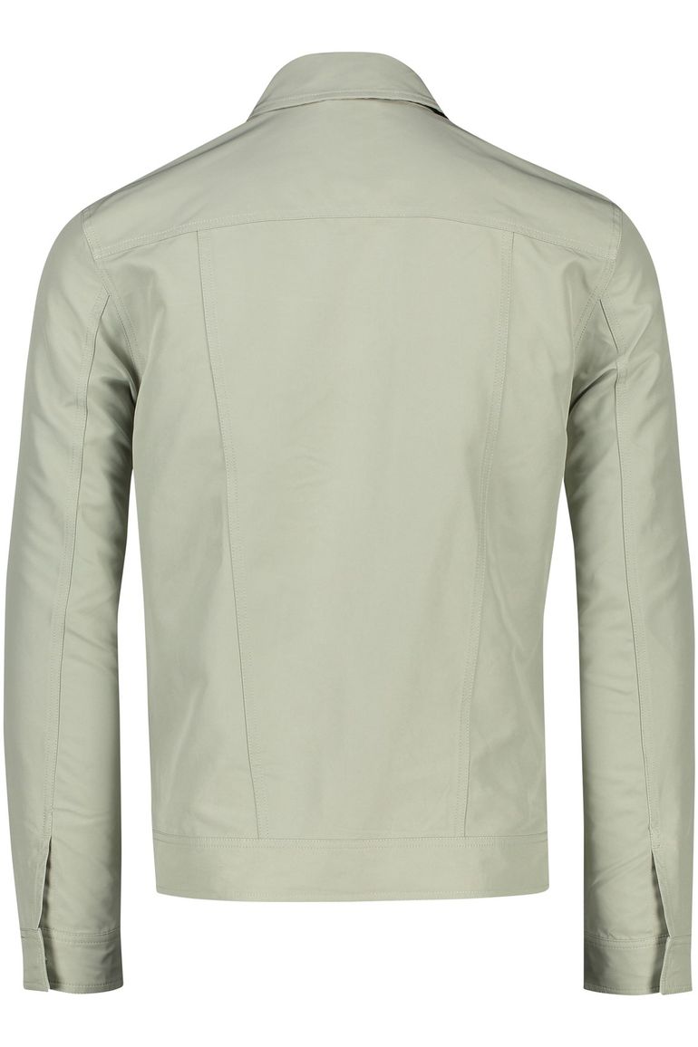 Elvine zomerjas groen effen rits normale fit polokraag