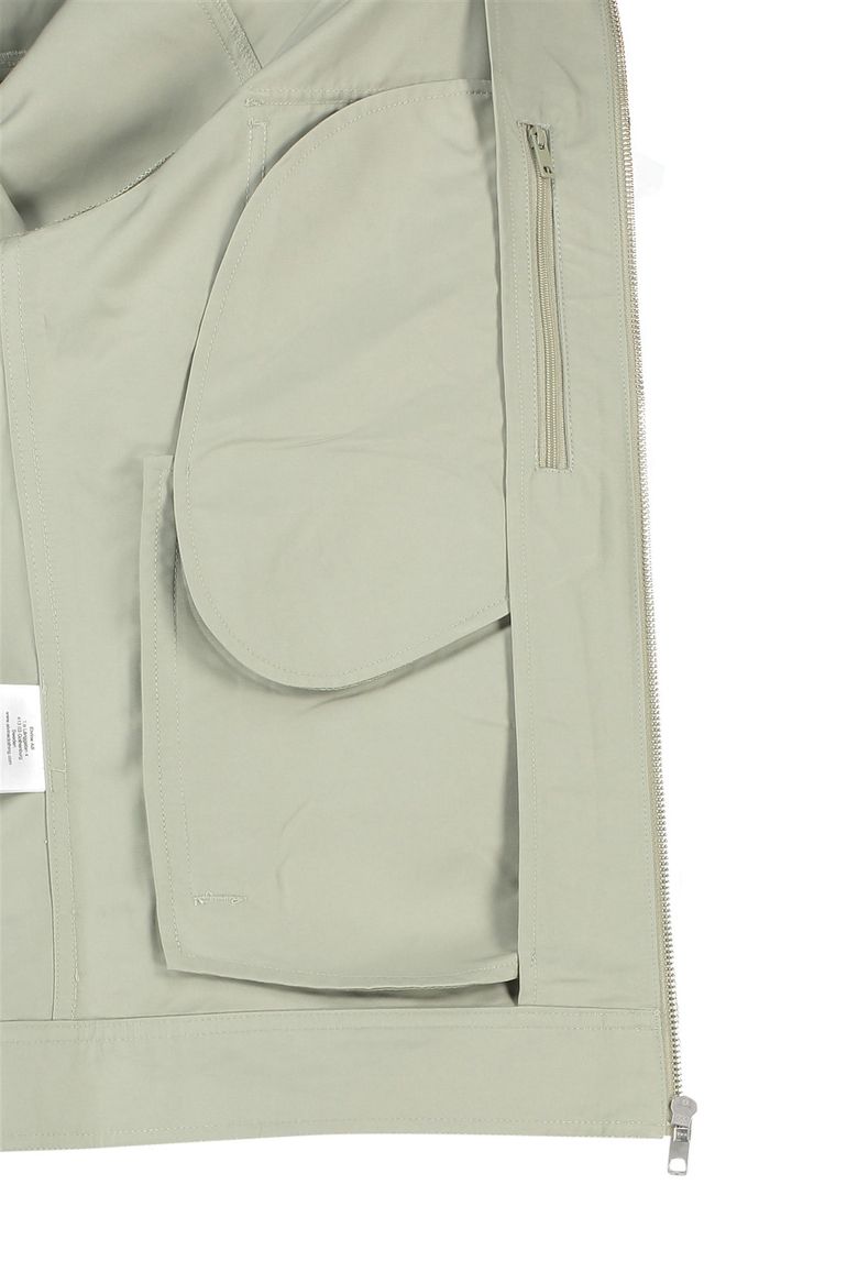 Elvine zomerjas groen effen rits normale fit polokraag