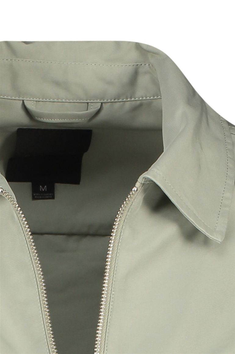 Elvine zomerjas groen effen rits normale fit polokraag