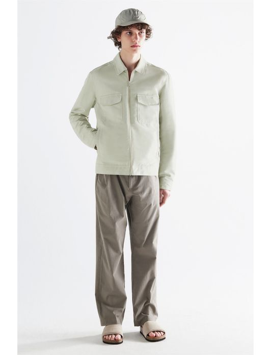 zomerjas Elvine groen normale fit effen rits