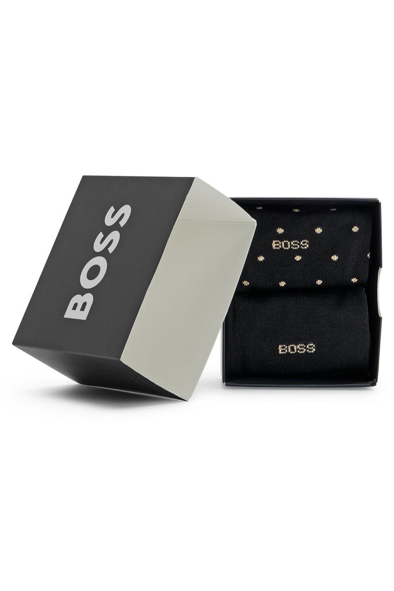 BOSS Black sokken 2-pack giftbox zwart