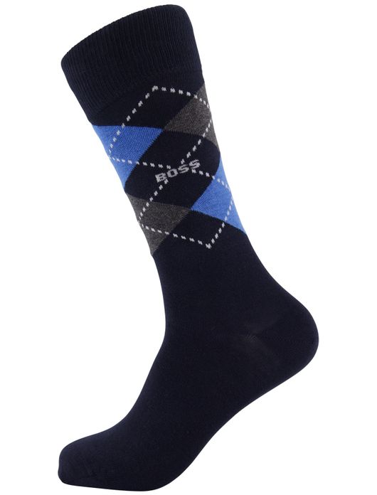 Boss giftbox sokken 6-pack blauw-grijs-mix