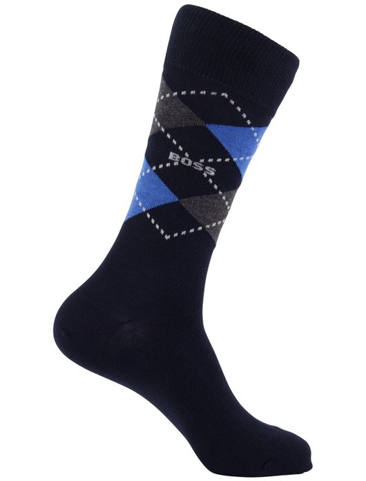 Boss giftbox sokken 6-pack blauw-grijs-mix