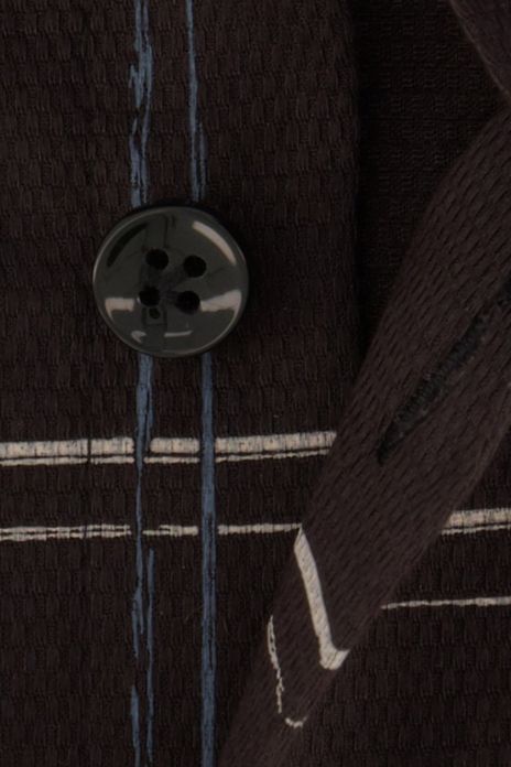 John Miller overhemd mouwlengte 7 bruin