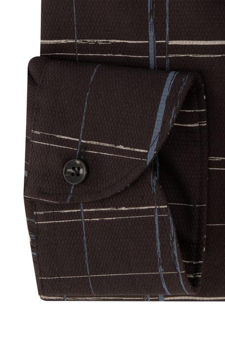 John Miller overhemd mouwlengte 7 bruin