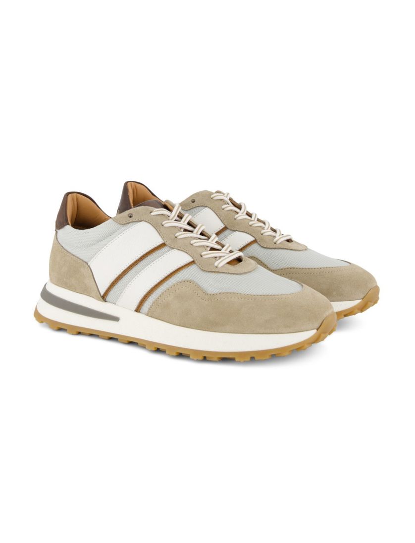 Giorgio Lage sneaker wit beige