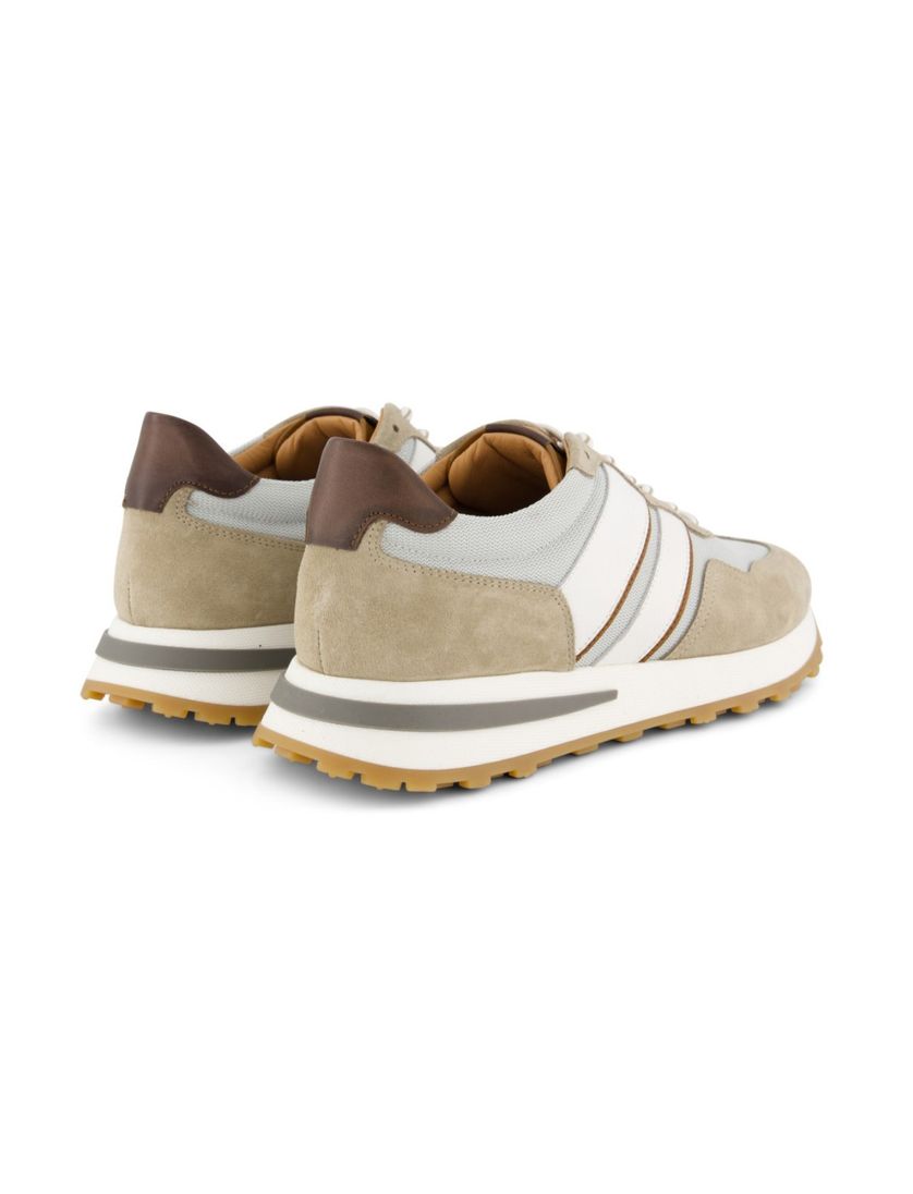 Giorgio Lage sneaker wit beige