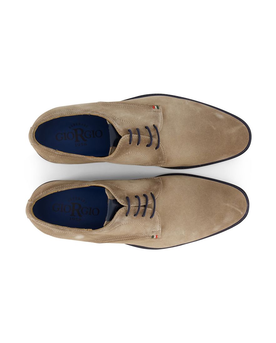 Giorgio nette veterschoenen bruin effen leer