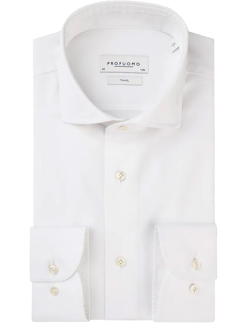 Profuomo overhemd wit cutaway slim fit ml7