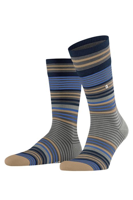 Burlington sokken grijs gestreept