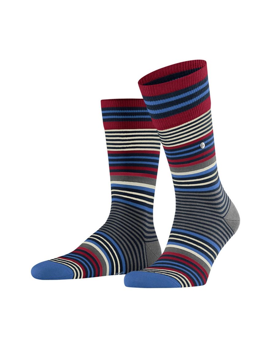 Burlington sokken bordeaux gestreept