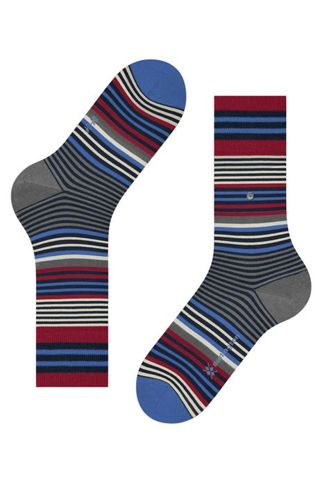 Burlington sokken bordeaux gestreept