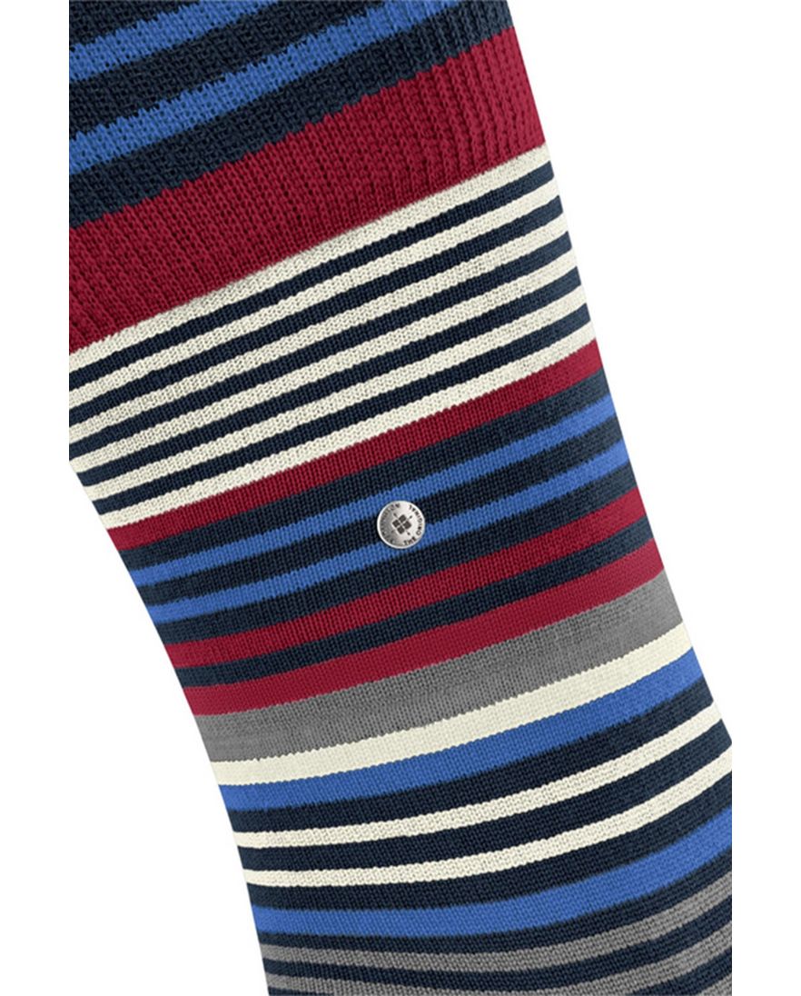 Burlington sokken bordeaux gestreept