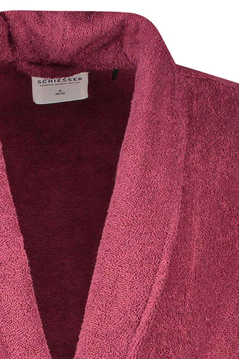 Schiesser badjas bordeaux Essentials effen