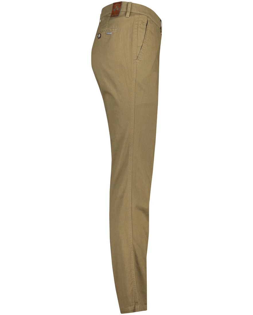 M.E.N.S. chino Madison bruin effen katoen
