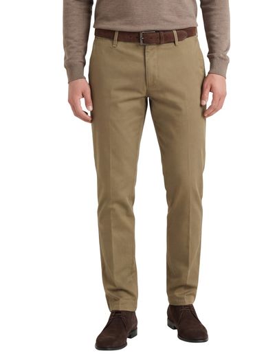 M.E.N.S. M.E.N.S. katoenen broek bruin uni Madison zonder omslag