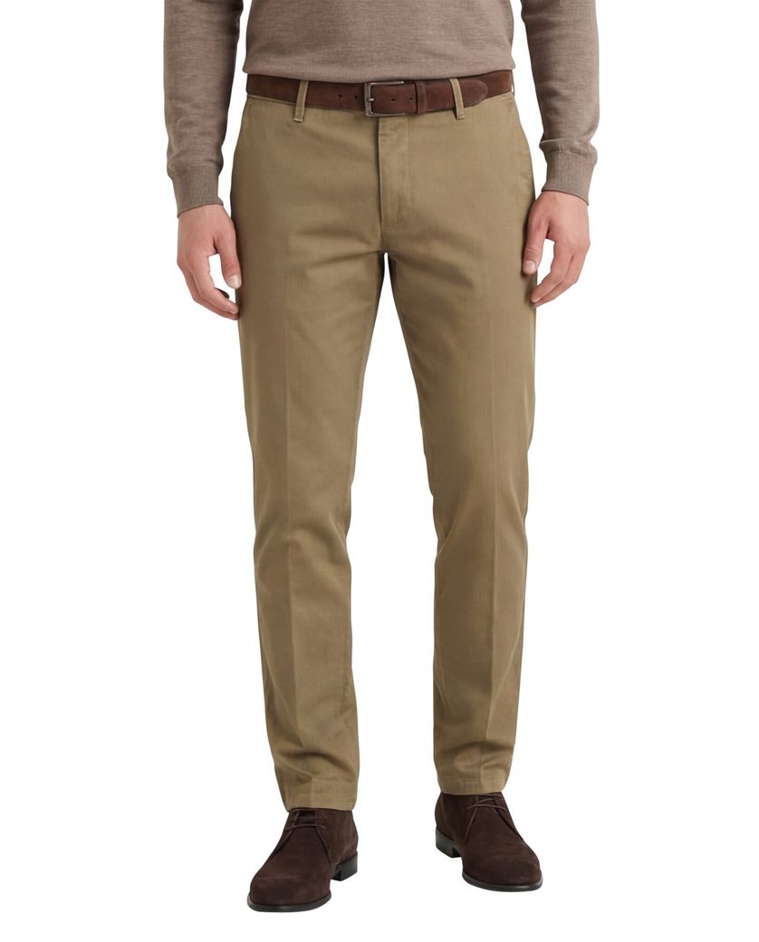 M.E.N.S. katoenen broek bruin uni Madison zonder omslag