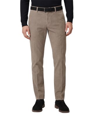 M.E.N.S. M.E.N.S. chino Madison bruin effen katoen met steekzakken