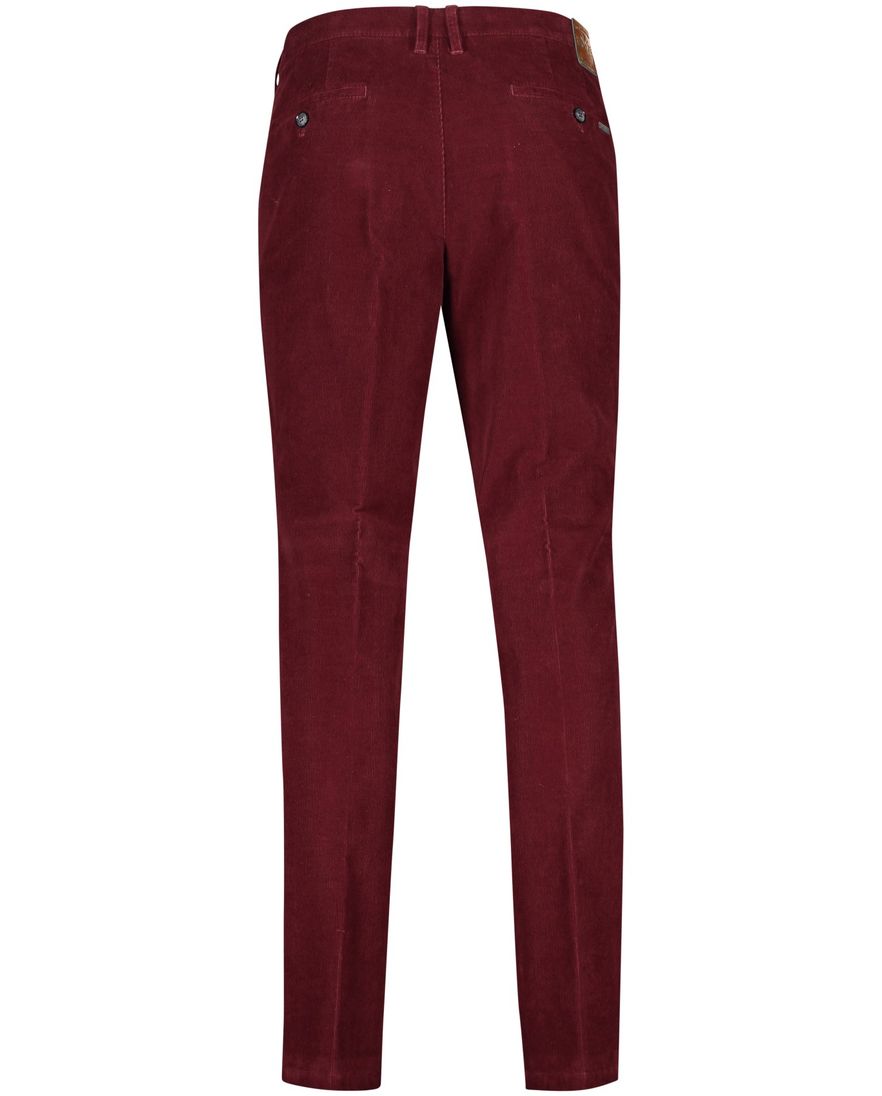 M.E.N.S. katoenen ribcord broek Madison bordeaux effen katoen