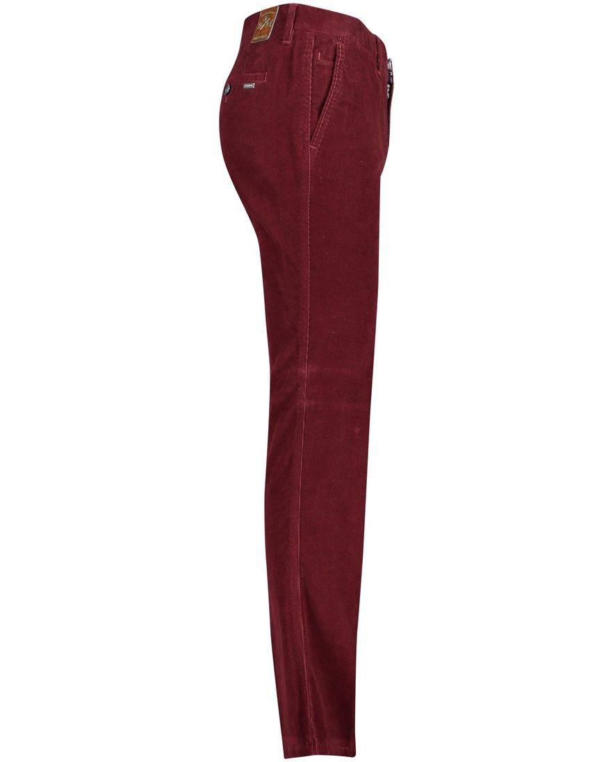 M.E.N.S. katoenen ribcord broek Madison bordeaux effen katoen