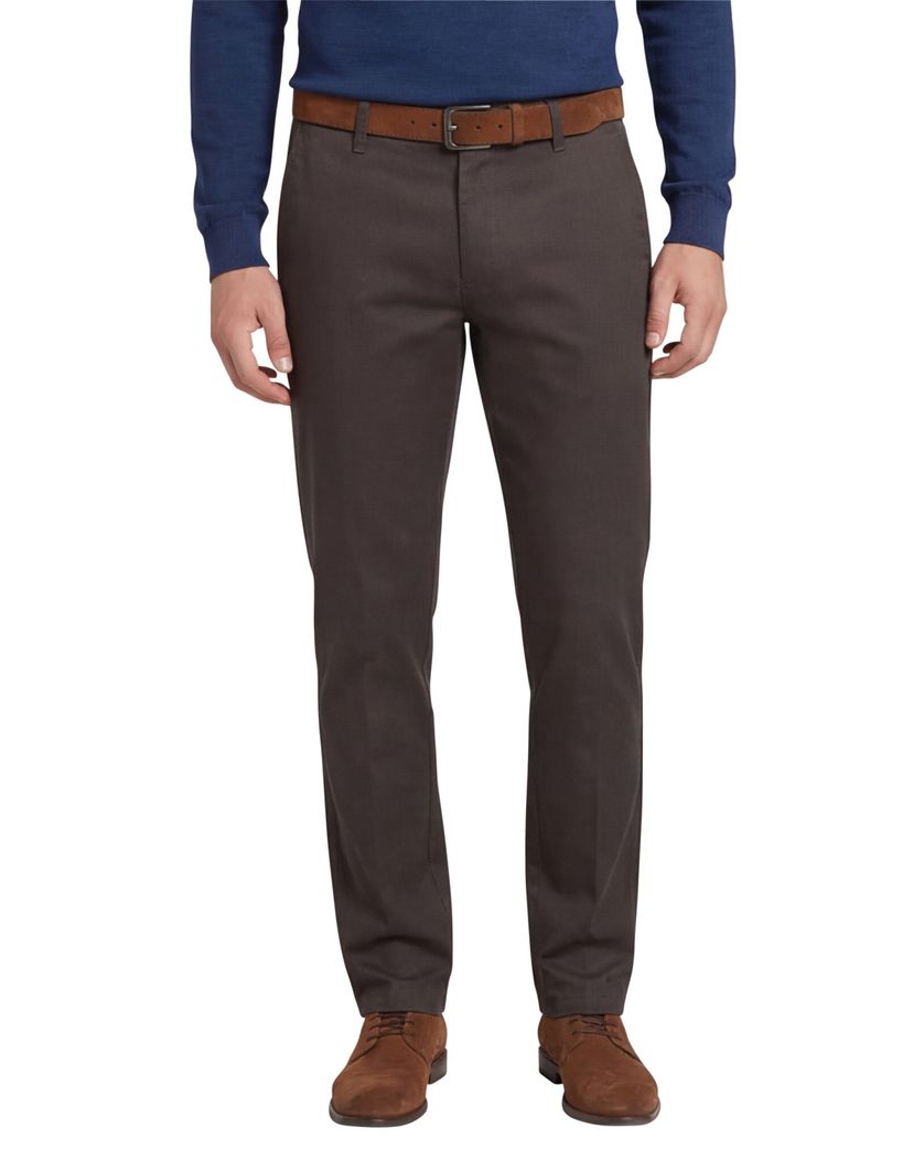 M.E.N.S. broek bruin uni katoen Madison