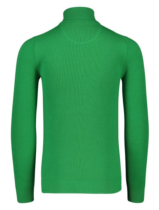trui Gant groen effen katoen opstaande kraag