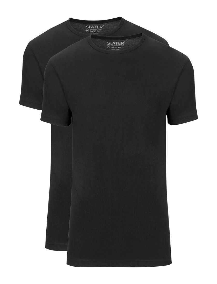 Slater t-shirt zwart 2-pack