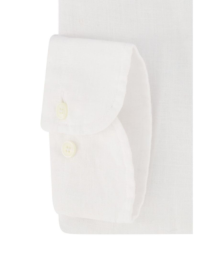 Gant casual overhemd normale fit wit effen linnen