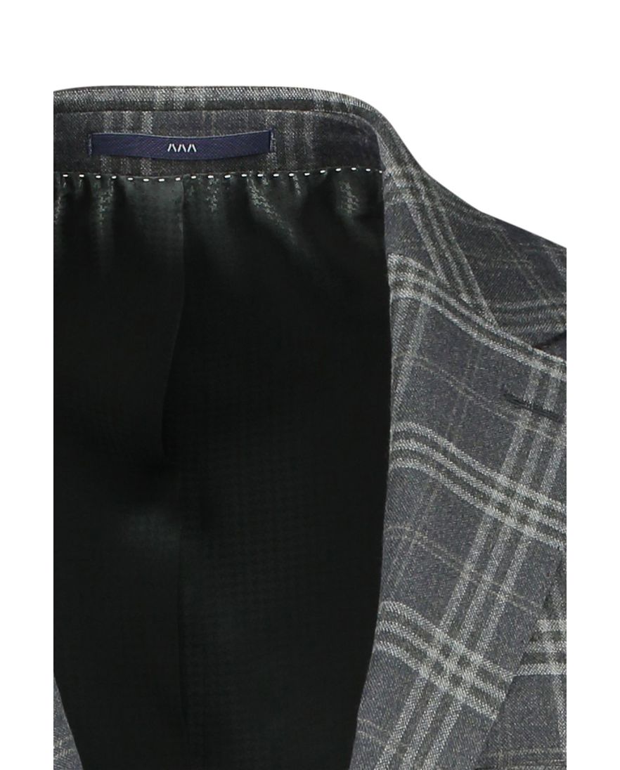 Dressler Sendrik colbert groen geruit wol slim fit