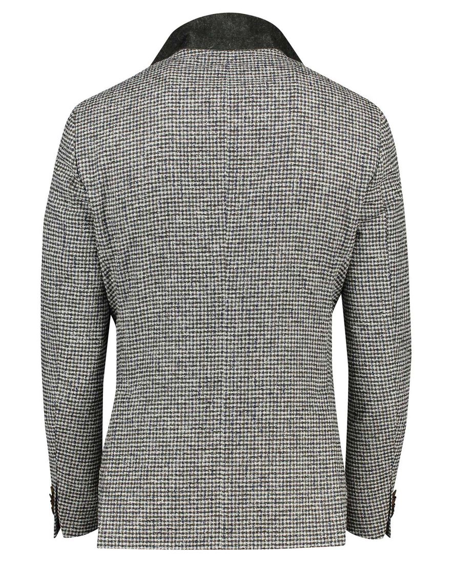 Dressler Sendrik colbert groen gemêleerd wol slim fit