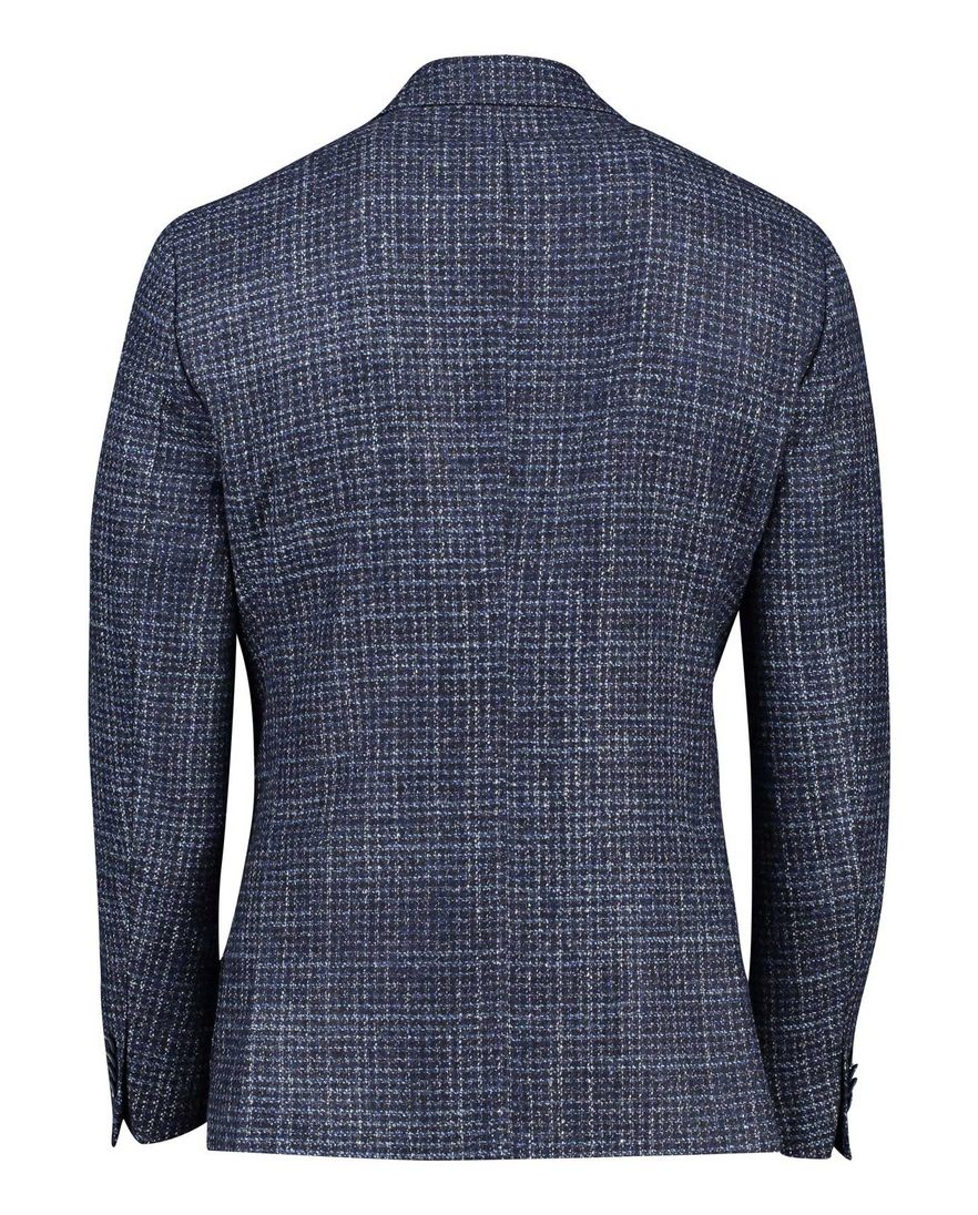 Dressler Sendrik colbert donkerblauw gemêleerd wol slim fit