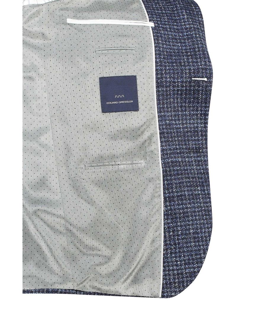 Dressler Sendrik colbert donkerblauw gemêleerd wol slim fit