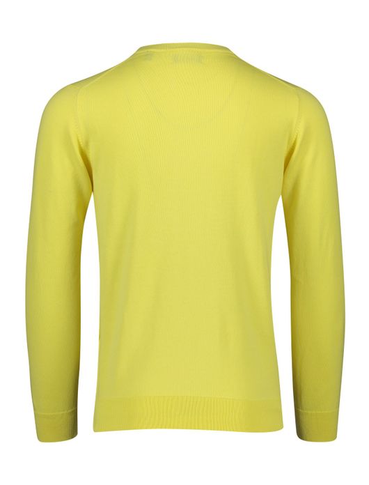 trui Gant geel effen katoen v-hals